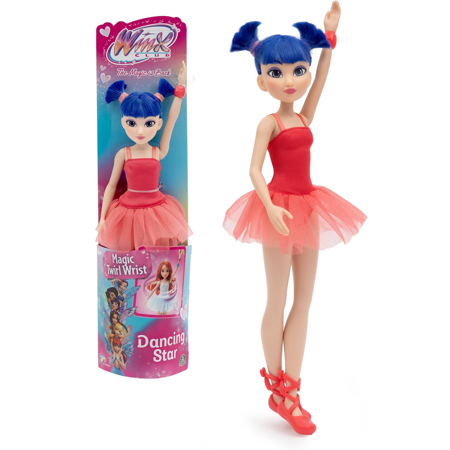 Winx Club Musa Ballerina Doll 27 cm, Articulated Dancing Star with Spinning Wrist Action, Ballet Outfit & Removable Shoes, Poseable Toy for Girls & Boys Age 3+