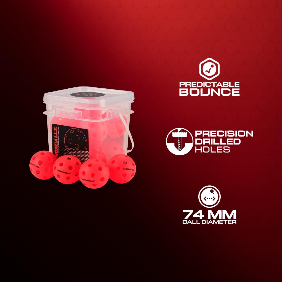 Indoor Pickleball Balls Multi-Pack – 26 Hole Fluorescent Ember Pickle Ball – USAPA Approved Durable Pickleball Balls Indoor for Training, Practice & Tournament Play - Image 4