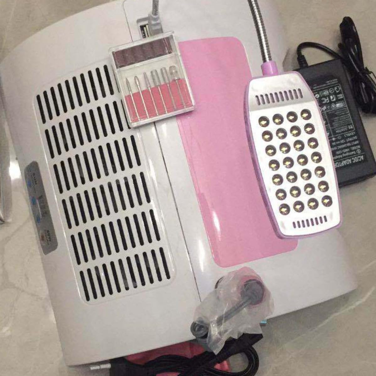 Máquina Pulidora de Uñas 60w Enchufe Ue y Cabezal Rápido