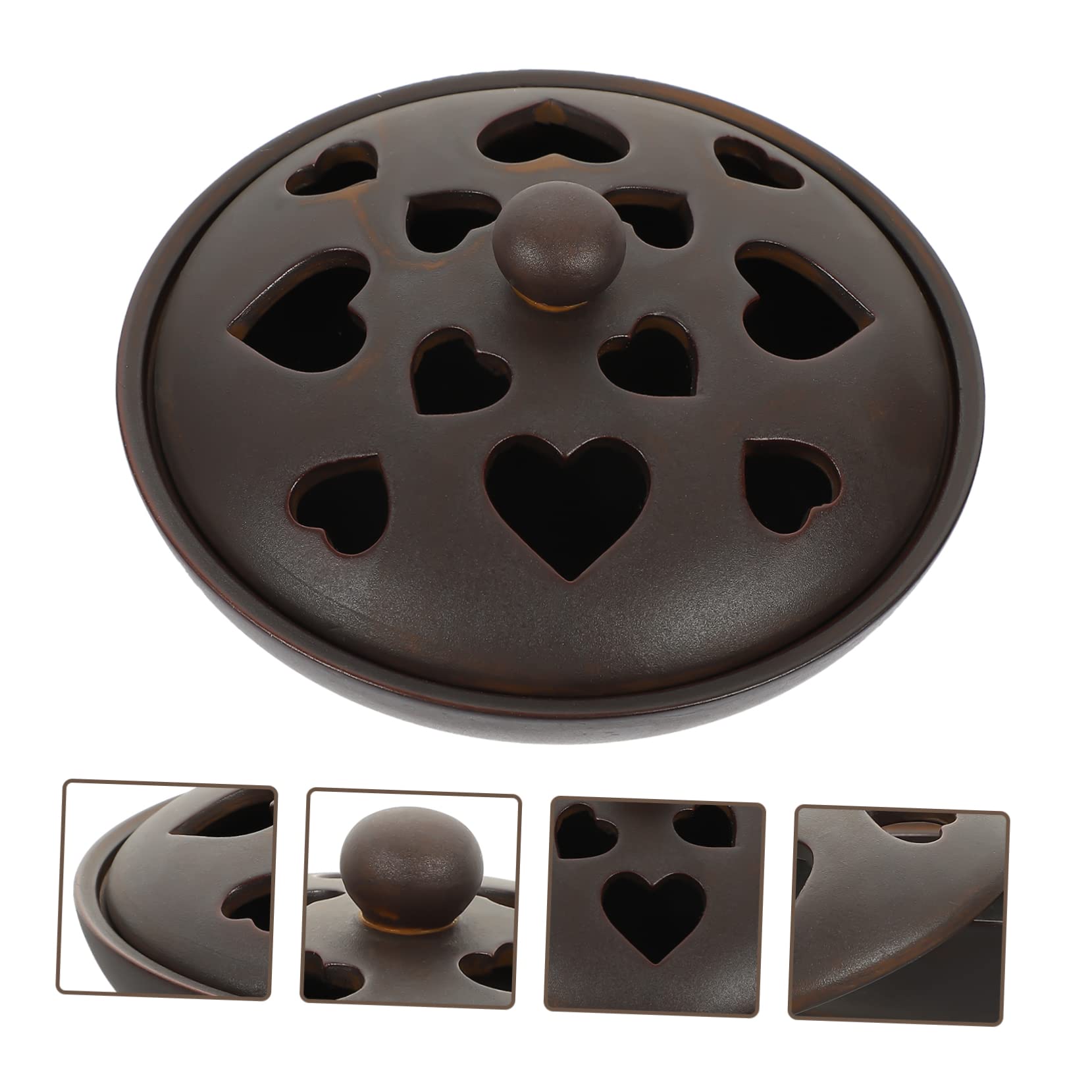 Bruciatore Incenso Ceramico Retrò, Ornamento da Tavolo | Incensiere in Ceramica, per Decorazione Negozio e Casa, Design Antico Bronzo, Uso Interno