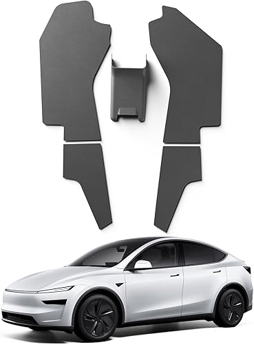 Alfombrillas antipatadas para consola central modelo Y Juniper 2025 2026, 5 unidades, TPE impermeable, resistente a los arañazos, cubierta