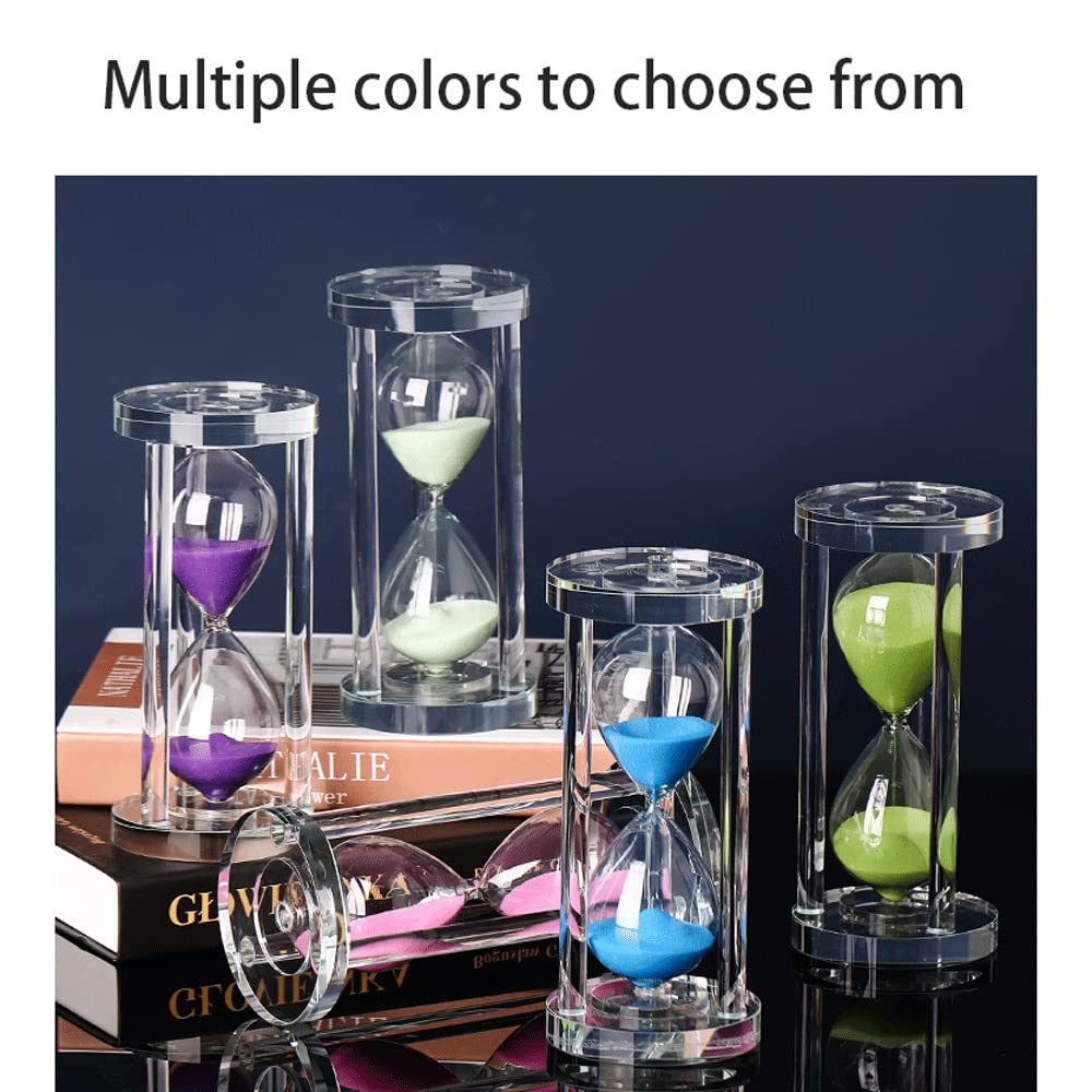 Temporizador de Reloj de Arena, 15 minutos/30 minutos/60 Minutos, decoración de Escritorio for el hogar, Navidad, cumpleaños ，Reloj de Arena(Purple)