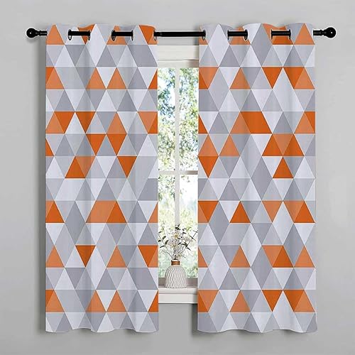 Miniatura 3 de Cortinas Blackout Geometric Decor Collection Grommet Short Door Curtains Tapestry Curtains 85Inch Width by 108Inch Length,2 Panels