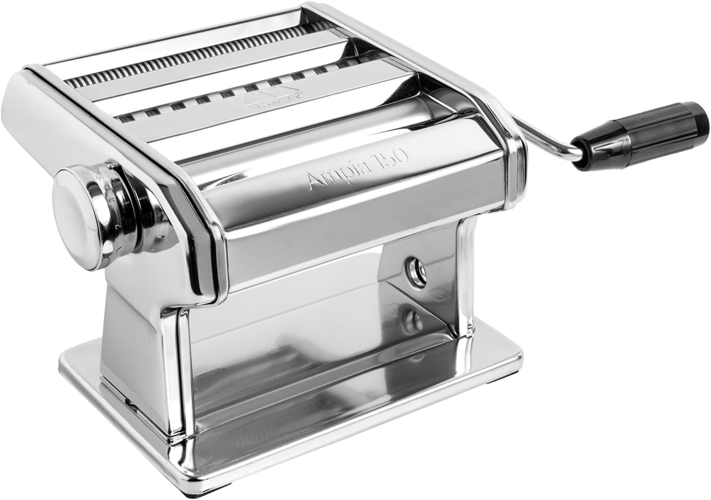 Marcato Pasta Machine, Pasta Maker, Pasta Roller for Handmade Fresh Pasta, Made in Italy, Chromed Steel, Adjustable Thickness Settings, for Lasagna, Fettuccine, Tagliolini. Model: Ampia 150