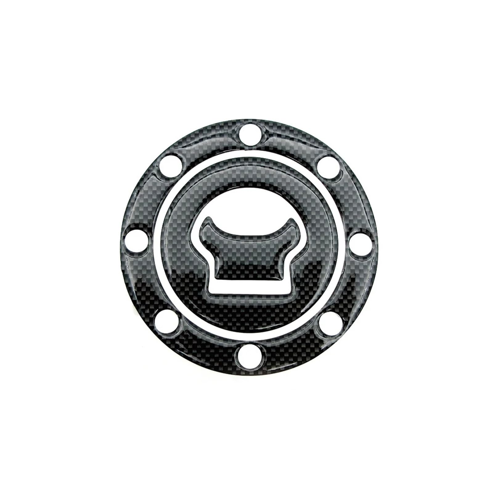 1Pcs Carbon Fiber Look for Motorcycle Fuel Gas Oil Cap Tank Pad Tankpad Sticker(1 Black)