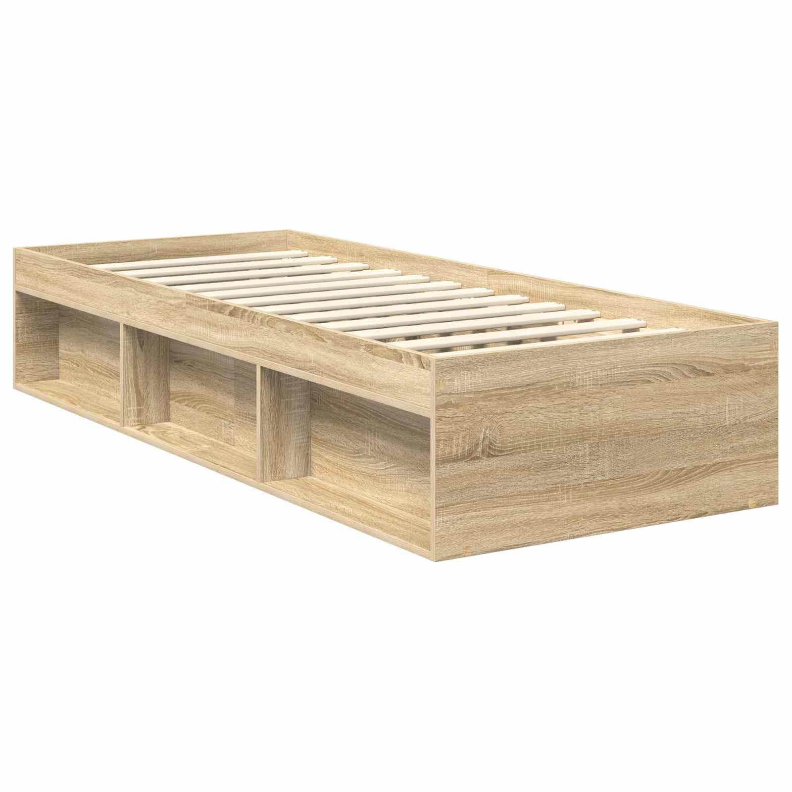 vidaXL Estructura de Cama con cabecera Roble Sonoma 75 x 190 cm