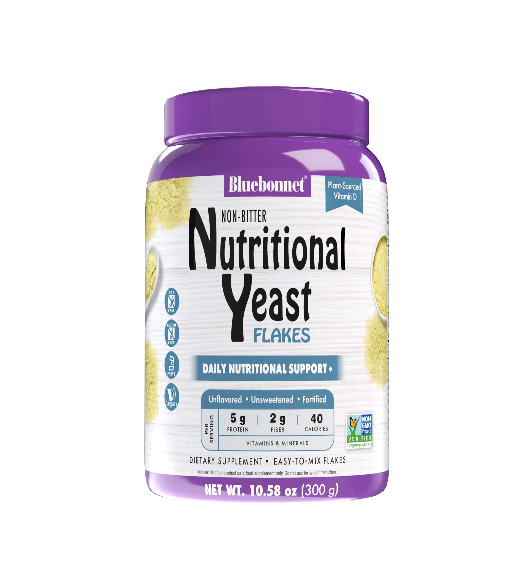 Bluebonnet Nutrition Non-Bitter Nutritional Yeast, Flakes, 10.58 oz