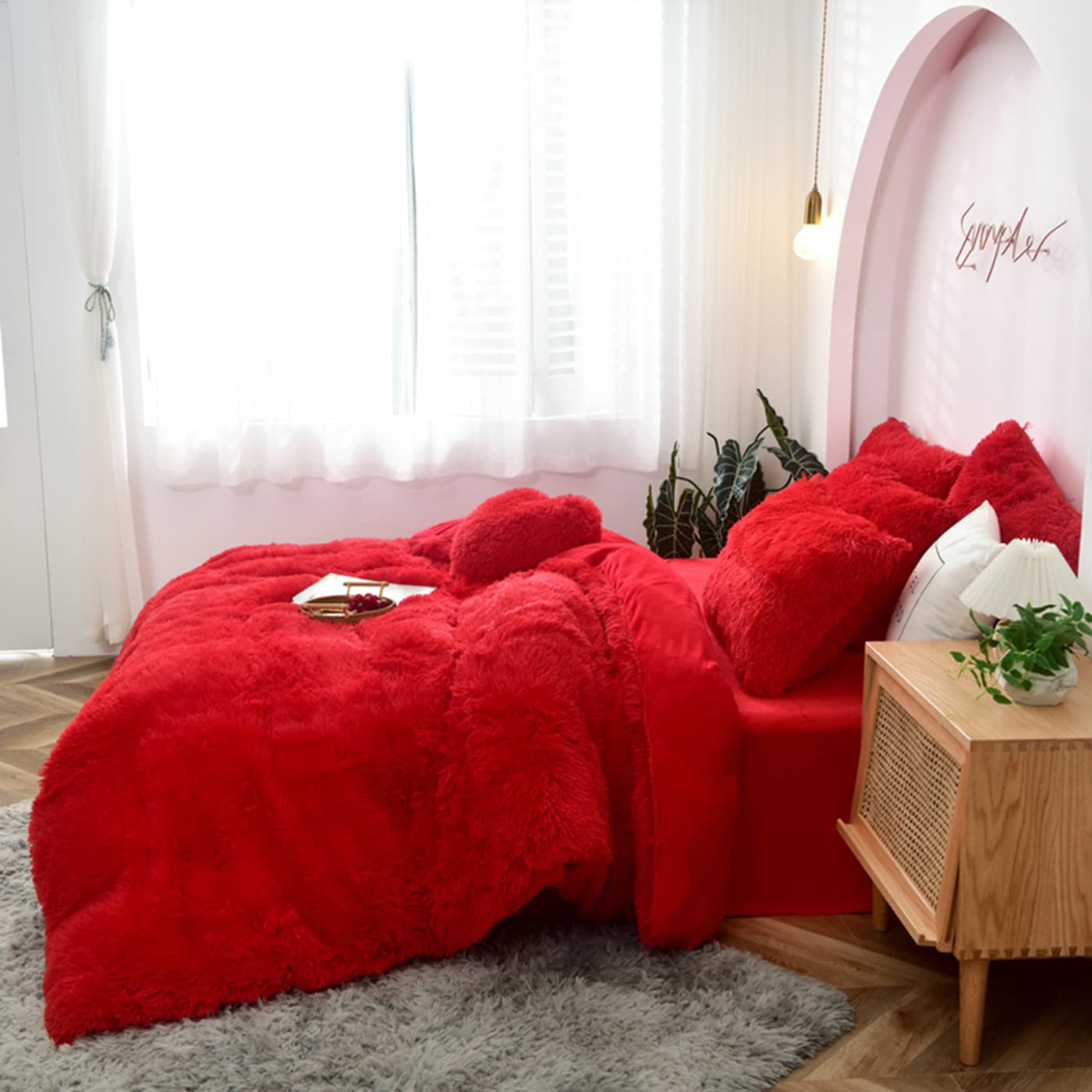 Fluwelen Dekbedovertrek Oud Rose / Rosewood Velvet – Genève Comfort