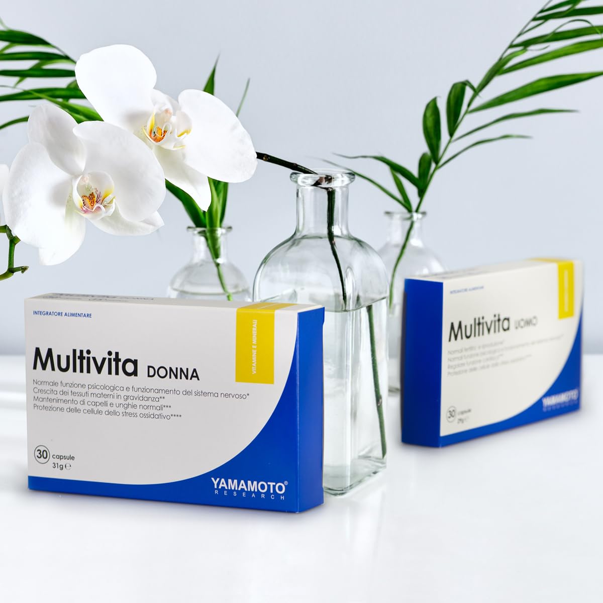 YAMAMOTO RESEARCH Multivita DONNA 30 Capsule, Integratore Alimentare Multivitaminico e Multiminerale, Supporto Completo al Benessere dell'Organismo, Azione Antiossidante