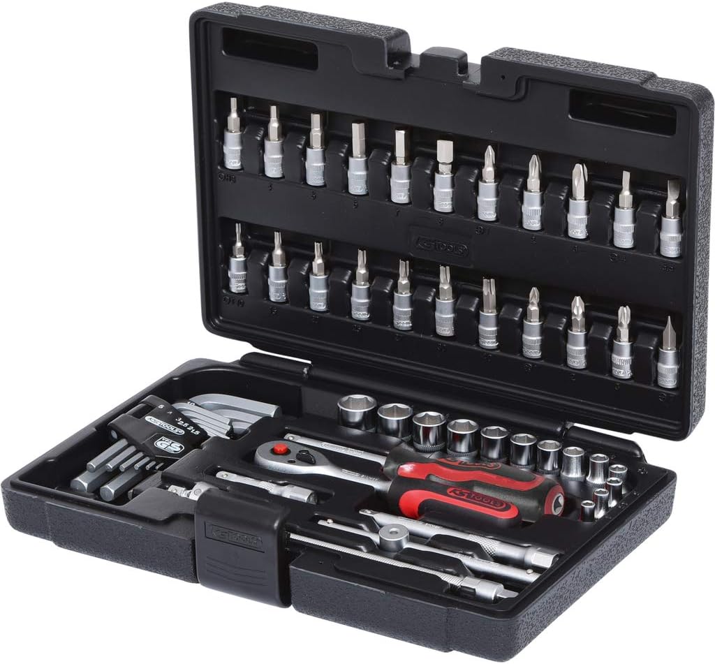 KS TOOLS 1/4" Socket Set, 51 pcs