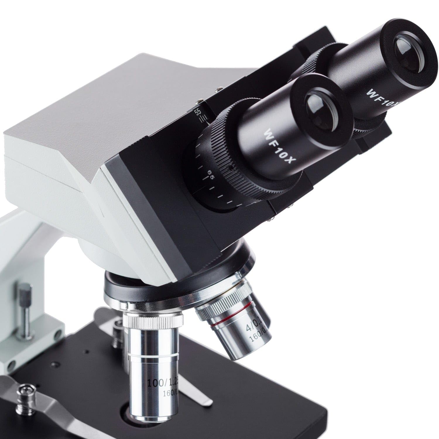 AmScope B100B-E2 40X-2000X Microscopio Biológico Compuesto Biológico Binocular y Cámara Ocular Digital 2MP USB