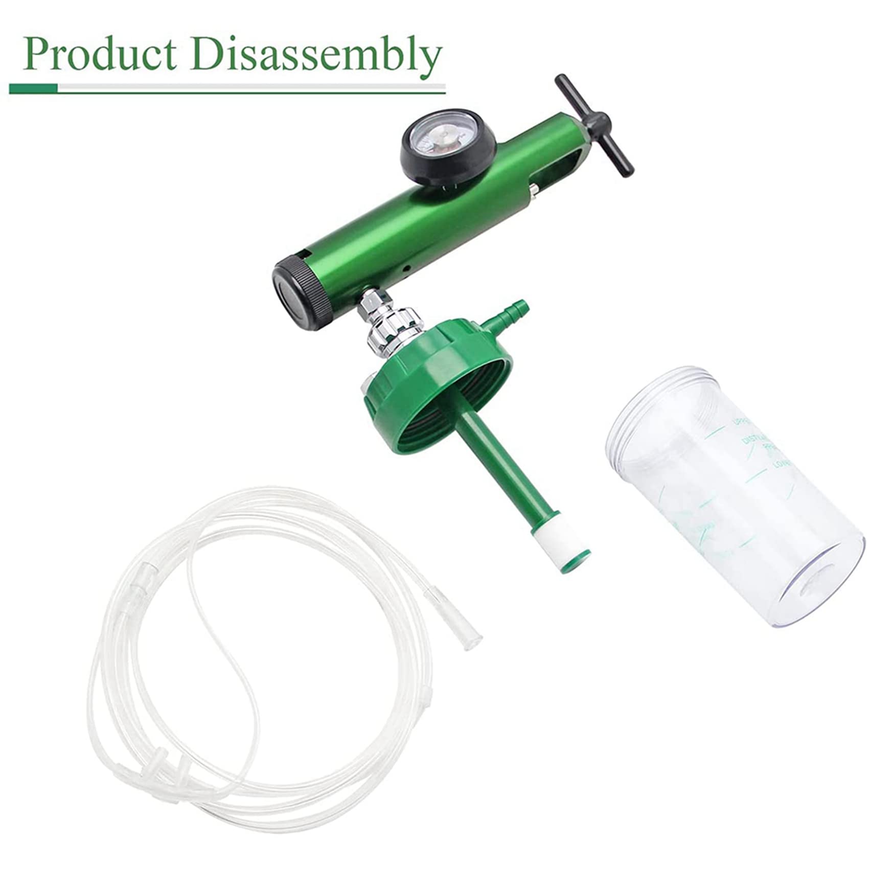 2 medidores de flujo de oxígeno, regulador de oxígeno, 0-15 l/min, regulador de presión reductor, medidor de válvula con rosca de entrada 870