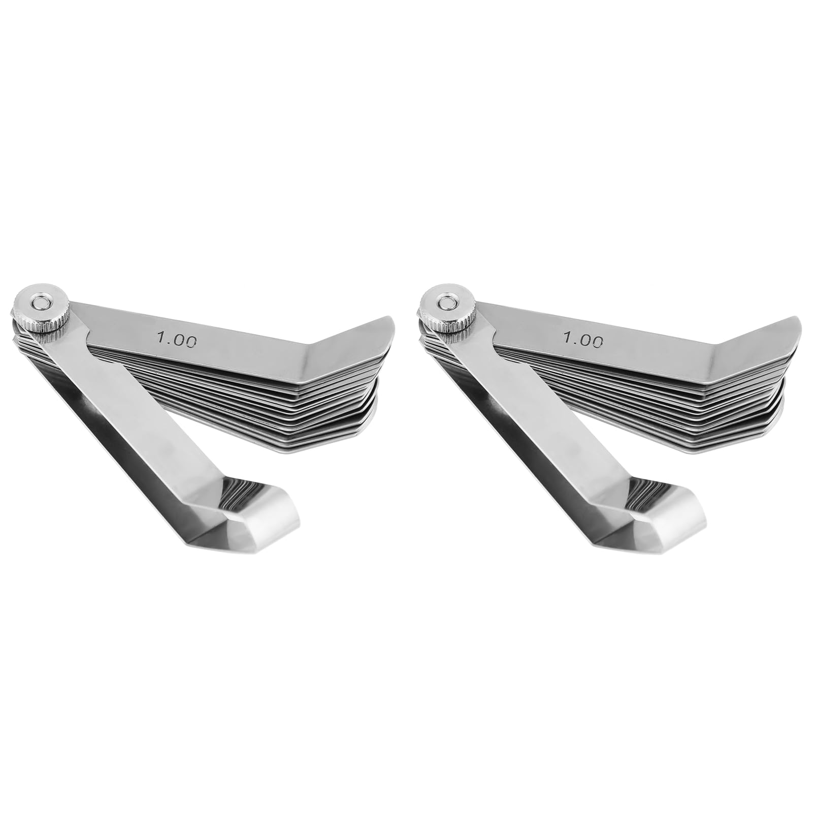 Stainless Steel Curved Feeler Gauge Ruler Welding Inspection Tool Range 0.05-1.00mm for Gap and Curved Surface Measurement