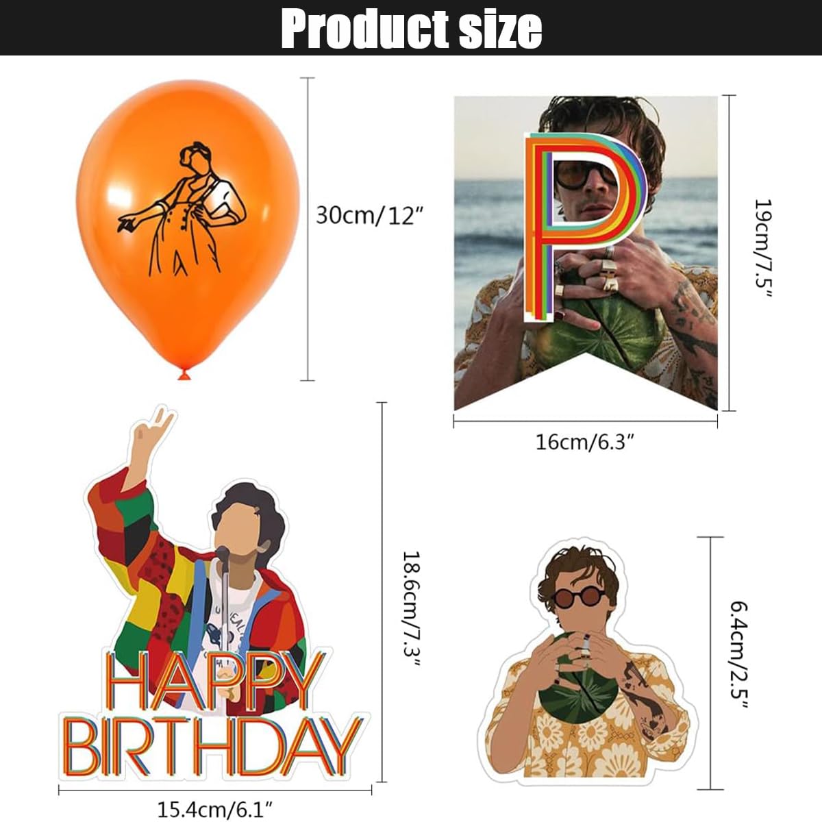 Sänger-Luftballons Set – Party-Deko Für Music-Thema Geburtstage, Mit Banner & Cake Toppers Für Jungen & Mädchen
