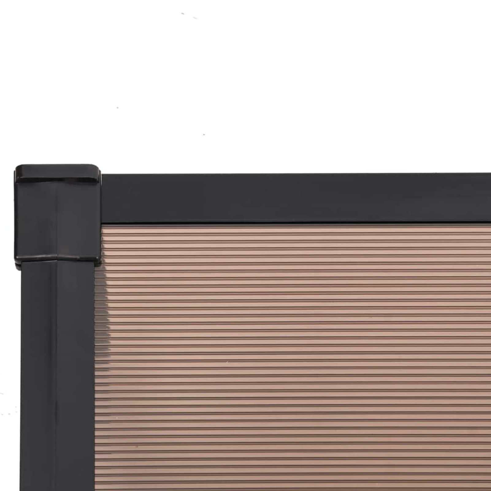ARKEM Marquesina de Puerta policarbonato Negro 239x90 cm Toldo para Puertas