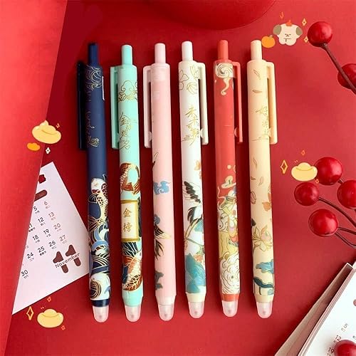 Miniatura 5 de YSSZAM Bolígrafos de gel borrables de oso al azar de 0.020 in, bolígrafos de gel azul, bolígrafos de prensa de dibujos animados, lindos accesorios