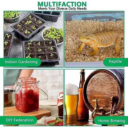 Aisny Heizmatte für Sämlinge, 50W Zimmergewächshaus Wärmematte Thermostatregler 68°F-86°F Reptilien Haustiere Wärmeplatte Amphibien Temperatur Heizkissen Pflanzen Mat Wärmer, 25 x 52 cm