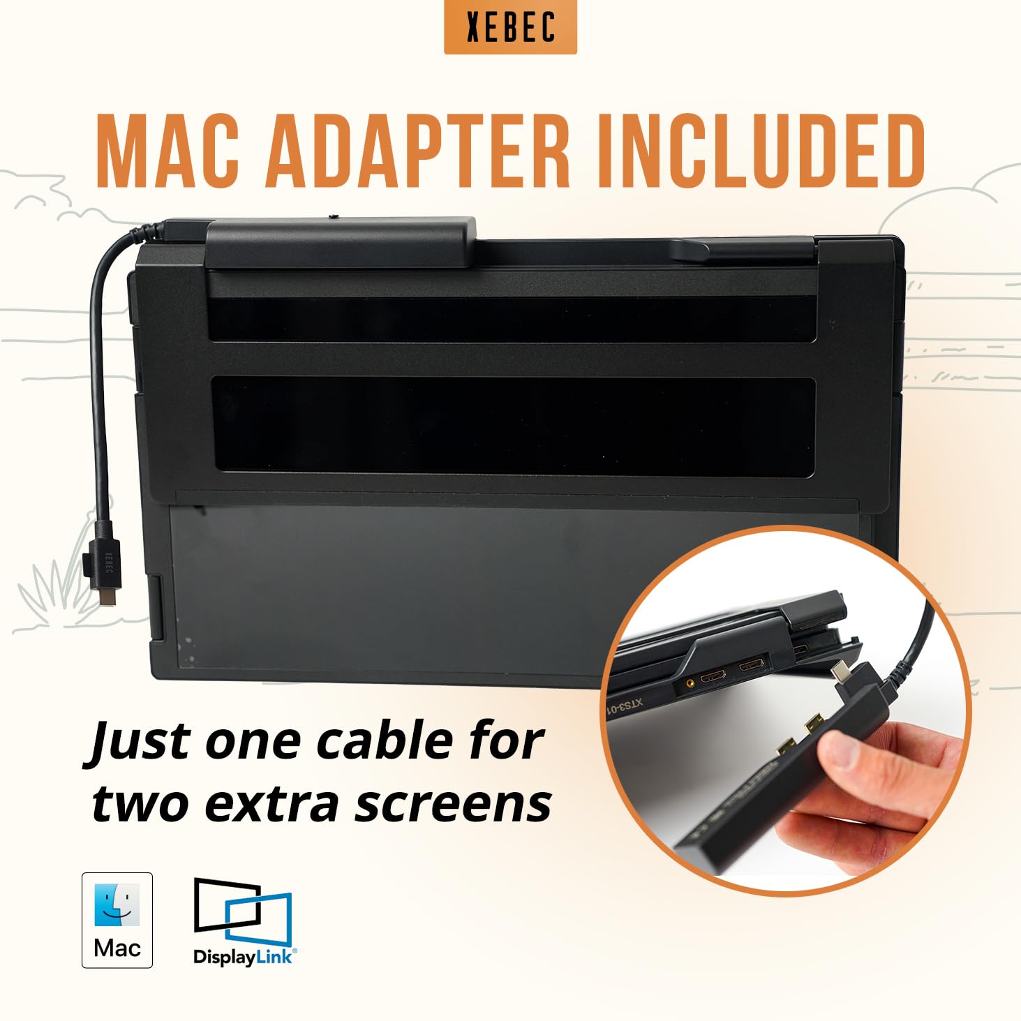 Amazon.co.jp: Xebec Tri-Screen 3 for Mac| DisplayLinkアダプター