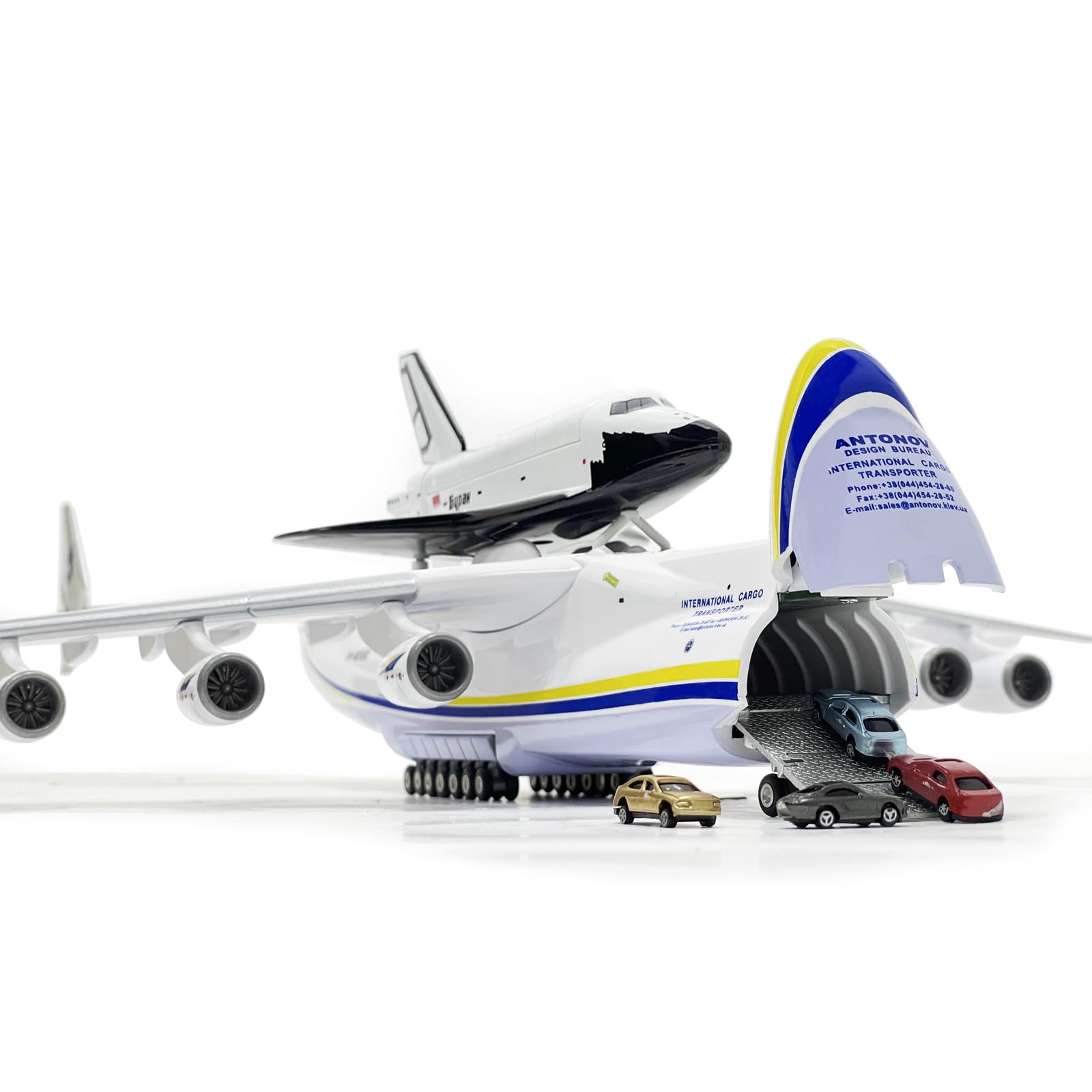 1:200 Scale AN225 Model Airplane，Openable Cabin, 17-inch Length, Resin Aircraft Model Toy for Gifts and Collections (an225-3)