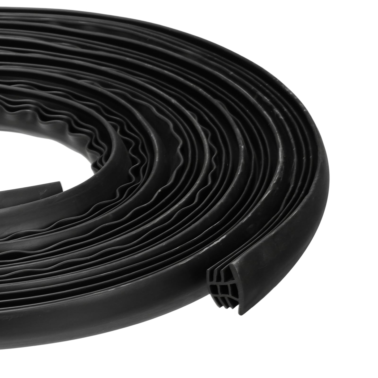 DTGN Flexible EPDM Rubber Strip (15 ft Lx7/8 W) Concrete Crack Repair | Gap Filler&Replacement,Weather and Aging Resistant Expansion Joint Filler,Black,for Driveways Sidewalks
