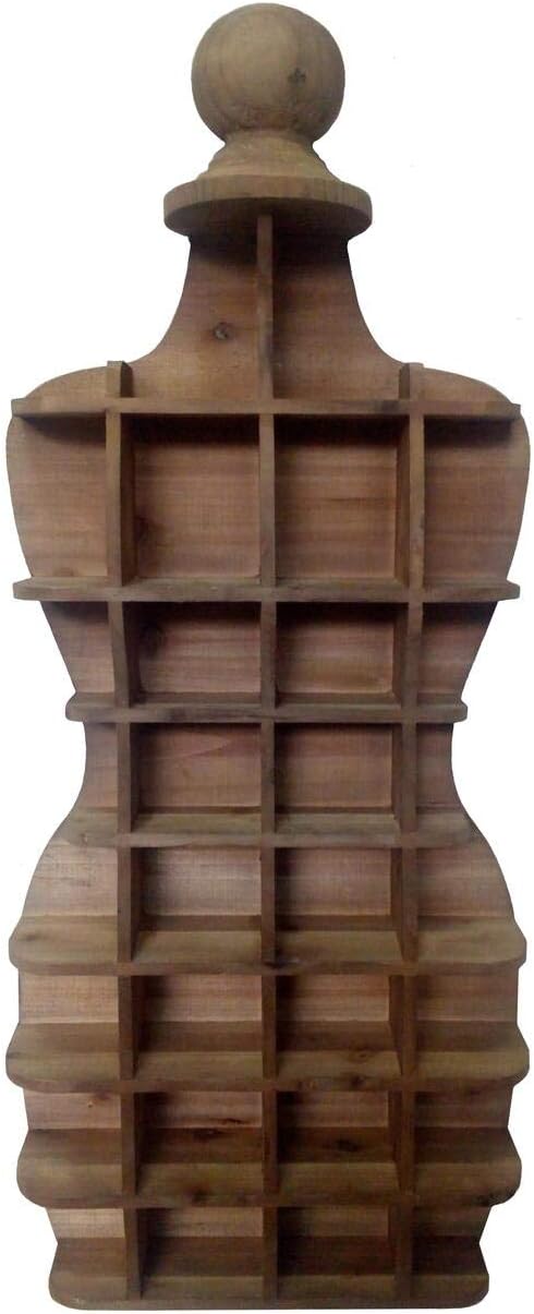 Lady shaped 36" wooden wall shelf
