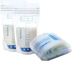 Generic Armazenamento de Leite Materno, Saco Autoportante Transparente à Prova de Vazamento para Amamentação, Refrigeração, Congelamento e Descongelamento, Capacidade de 250ml para Material PE de bebê
