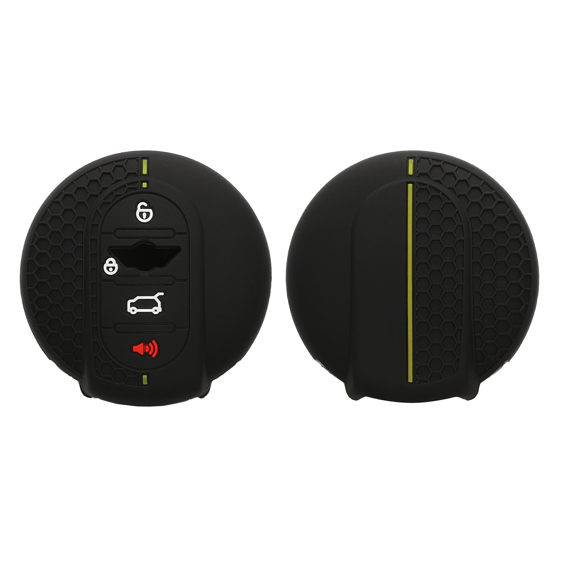 kwmobile Coprichiave Compatibile con Mini con 3 tasti Smart Key - Cover Chiave - Guscio Protettivo Copri Telecomando Auto Similpelle - Fiore Vintage