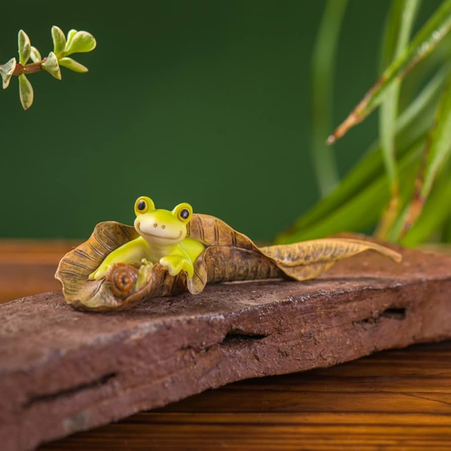 Amazon.co.jp: MJKQ9 蓮の葉の上のお祈りかえるかえる カエル 色