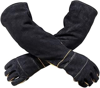 YBB Animal Handling Anti-bite/Scratch Gloves for Dog Cat Bird Parrot Pet (Black)