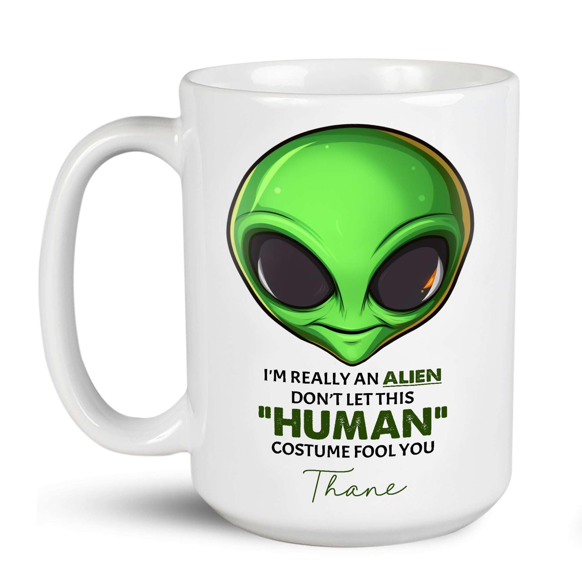 Amazon.com: Alien Design White Cups, Space Coffee Mugs, Customized Humorous  I'm Really An Alien Tea Cups, Personalized Unique Name Alien Travel Mugs,  Awesome Cup Gift For Coworker Friend : Home & Kitchen