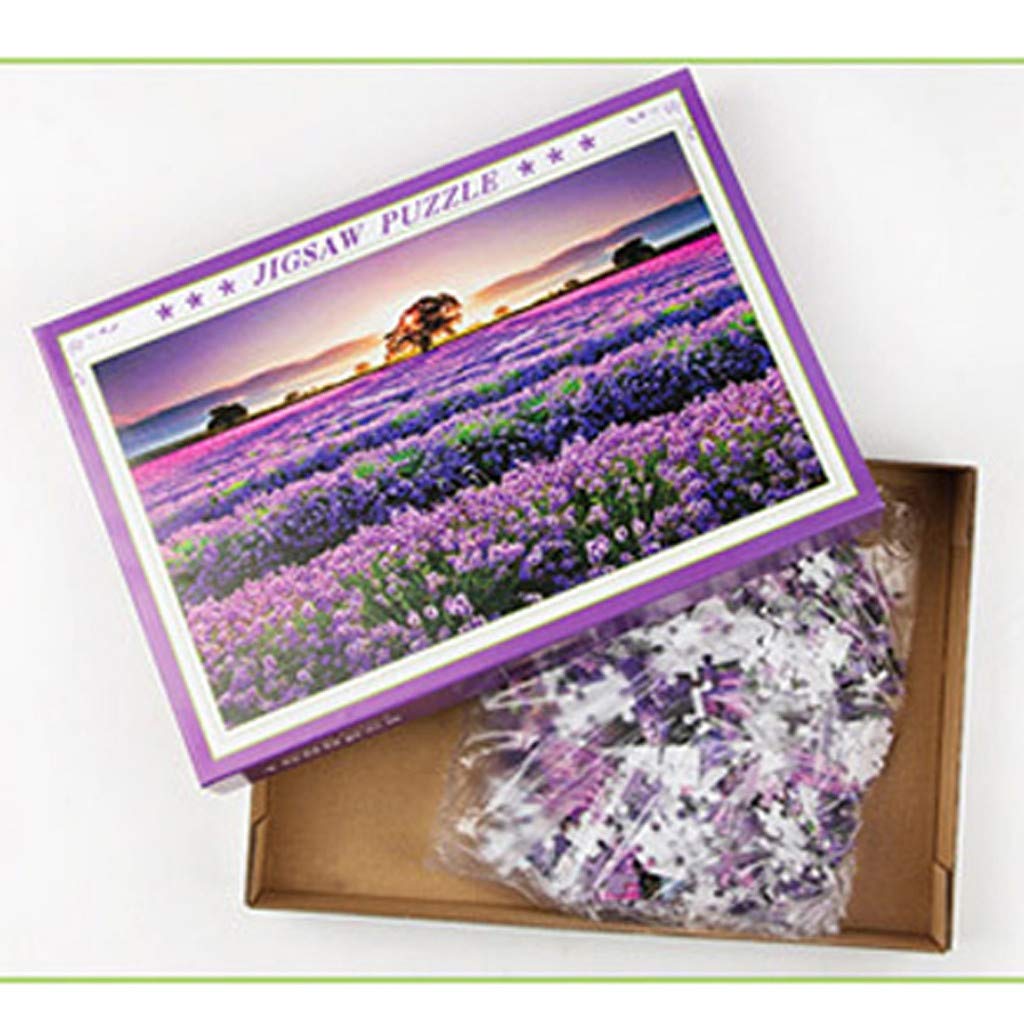 Alelife Adult DIY Landscape Pattern Picture Jigsaws Puzzle Home Game 1000 Pieces Landscape Pattern (Purple)