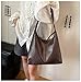 Woven Leather Tote Bag for Women Top- Hobo Bags Large Capacity Soft Vegan Crossbody, Fashion Handle Shoulder Bag with Purses for Women, Coffee