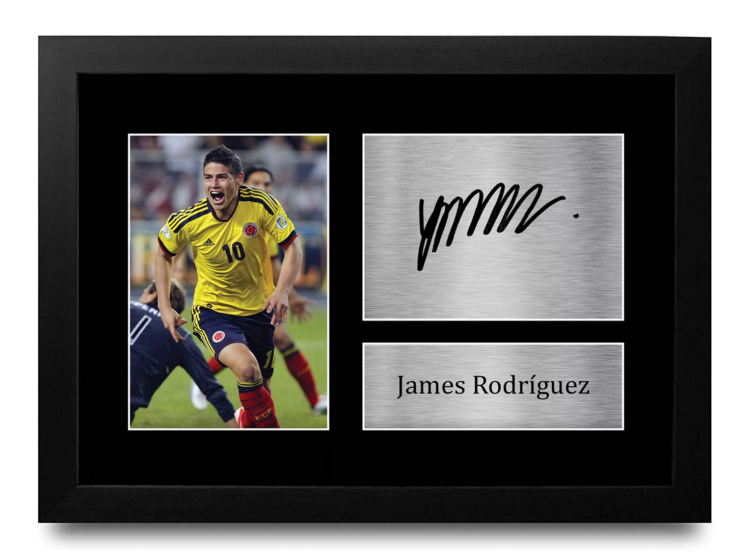 HWC Trading FR A4 James Rodriguez Colombia Gifts Printed Signed Autograph Picture for Football Fans and Supporters - A4 Framed