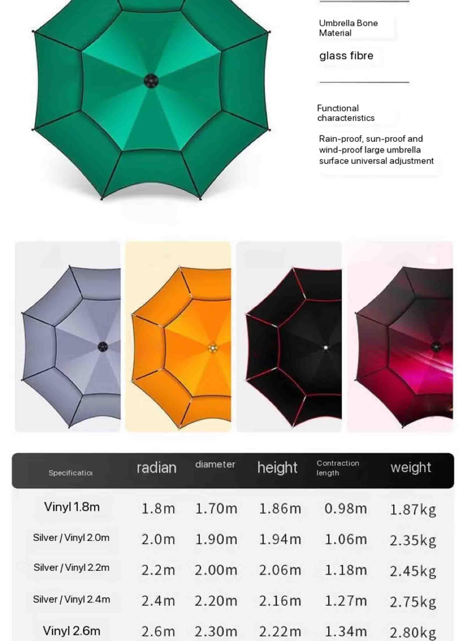 8ft zewnętrzna osłona przeciwsłoneczna Parasol plażowy Parasol wędkarski Parasol wędkarski 360° Uniwersalny obrotowy Składany parasol przeciwsłoneczny Ochrona przeciwsłoneczna (B 6.6 ft)