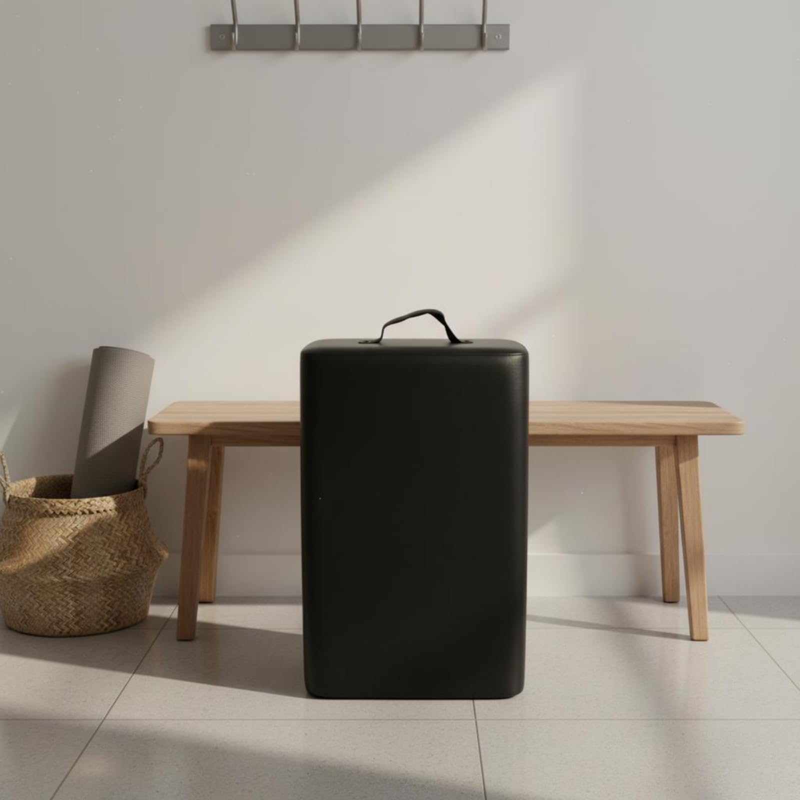 Box Pilates Scatola per Training Blocchetto di Posizionamento Accessorio per Ginnastica Struttura Solida in Legno con Superficie Liscia E Schiuma