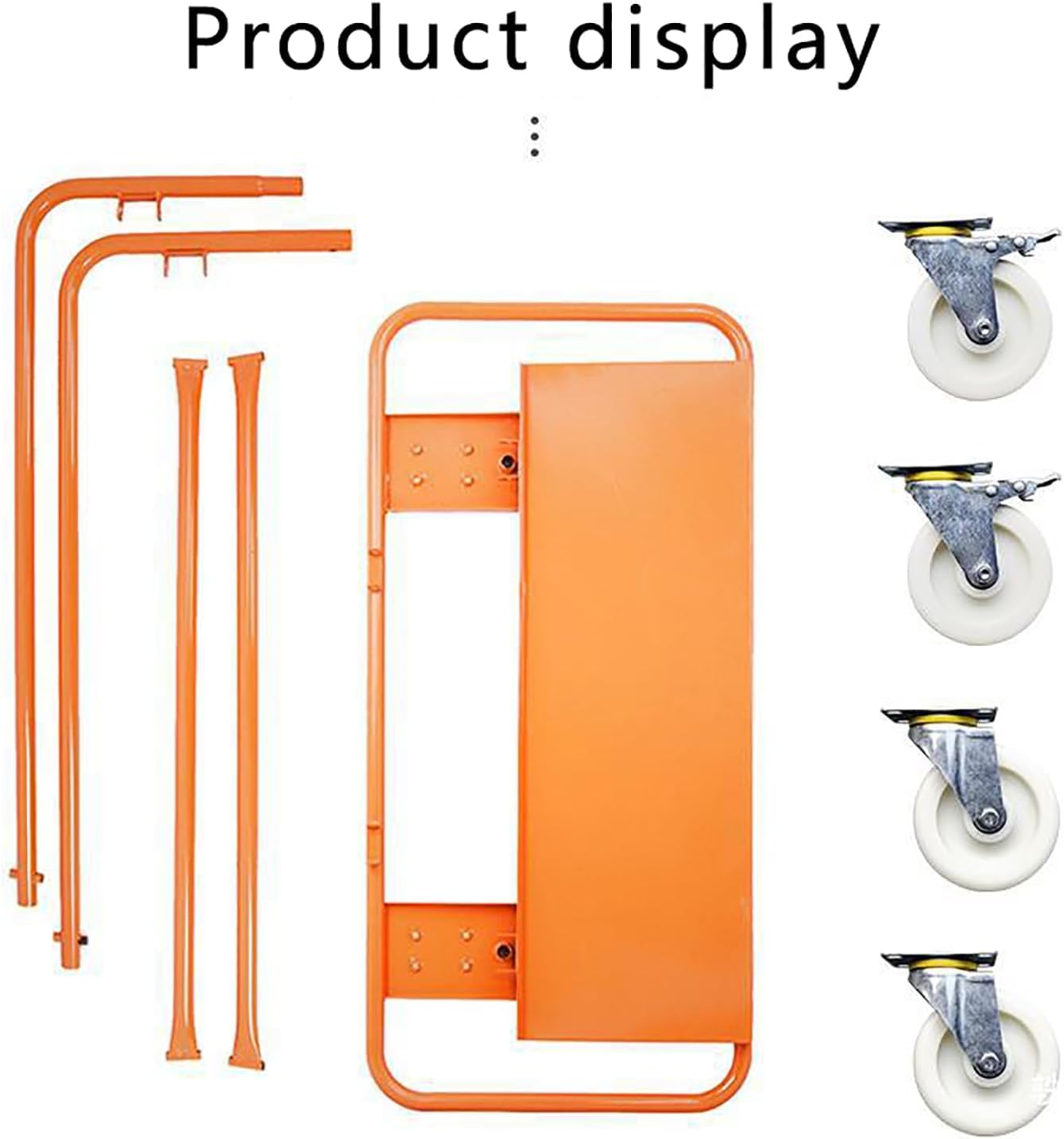 Carrello per cartongesso Resistente, con capacità di carico di 2200 libbre (Circa 1000 kg), a 4 Ruote, Ideale per spostare Pannelli, Compensato e mobili.