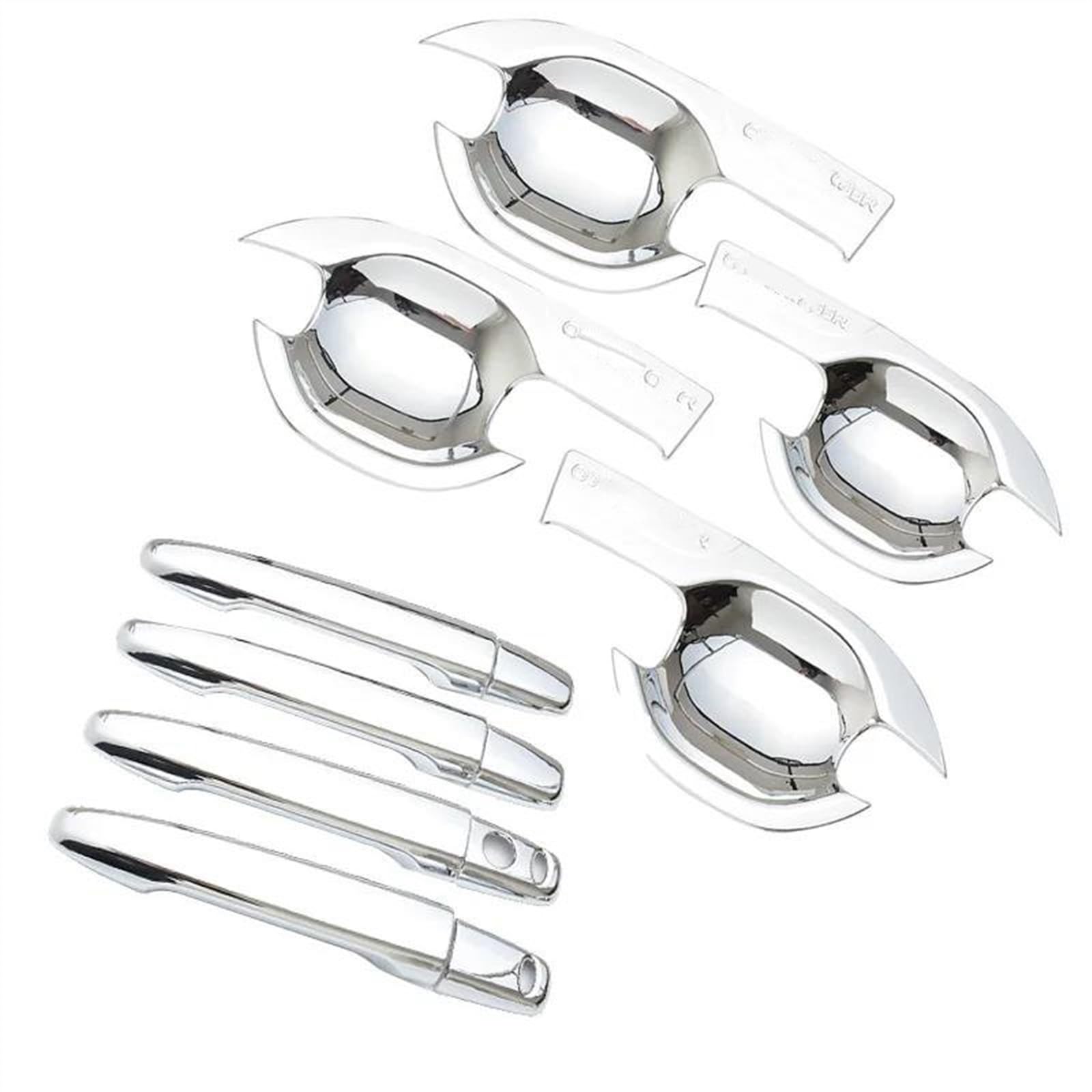 Kjhopy R18 Smart Key Chrome Door Handle Cover/Bowl Trim Sticker For Mitsubishi For Outlander 2013-2017 Car Garnish Molding Exterior Door Handle(R18)