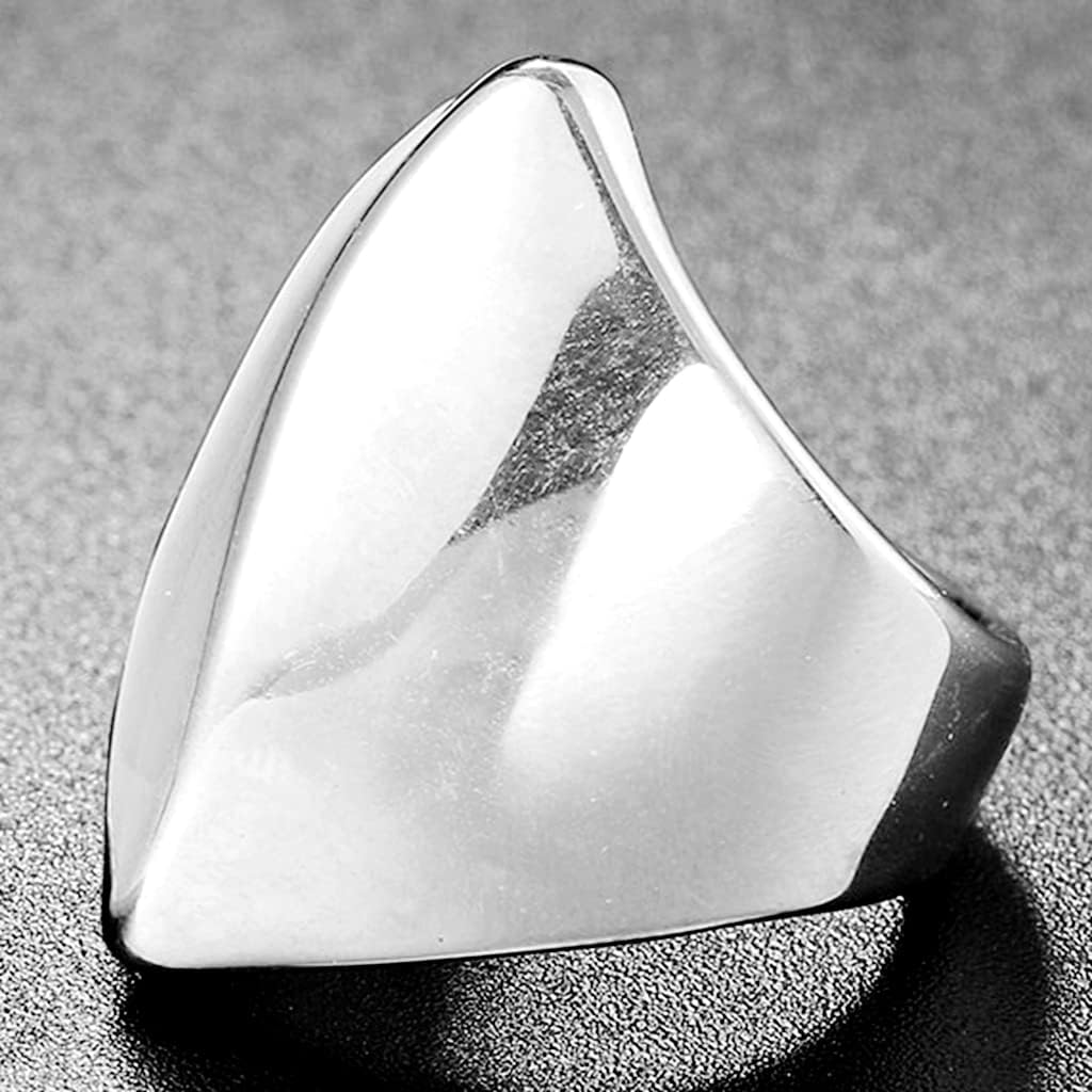 Jude Jewelers Stainless Steel Irregular Shape Mountain Hill Pyramid Shape Biker Statement Cocktail Party Ring
