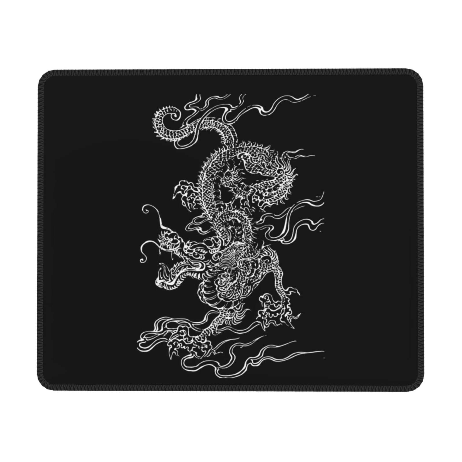 Dragon Square Mousepads Cool Mouse Pad Non-Slip Rubber Base Gaming Mousepad 7.9 x 9.5 in