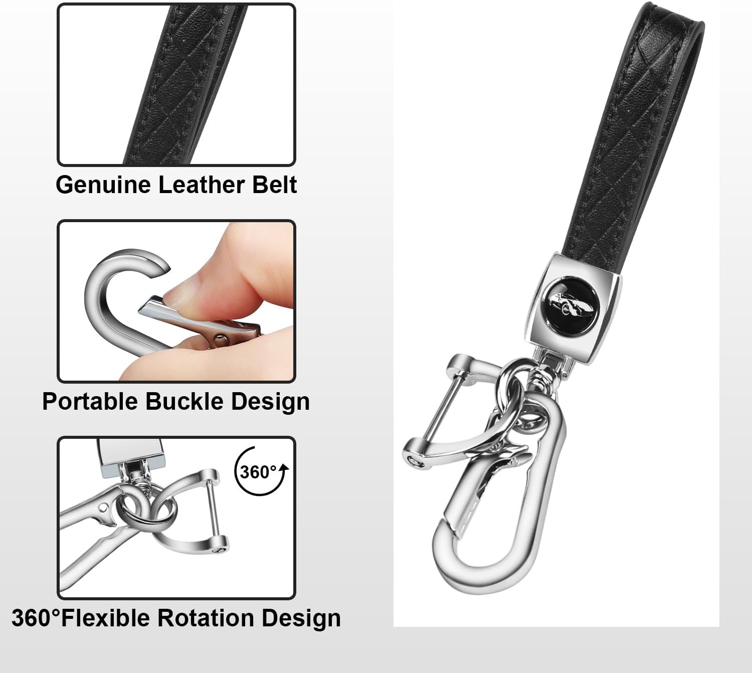 QBUC for Mercedes Benz Key Fob Cover with Keychain,Soft TPU Key Case Protector Compatible with Mercedes-Benz 2017-2023 E-Class 2018-2021 S-Class 2019-2023 A-Class C-Class G-Class (Black) - Image 6