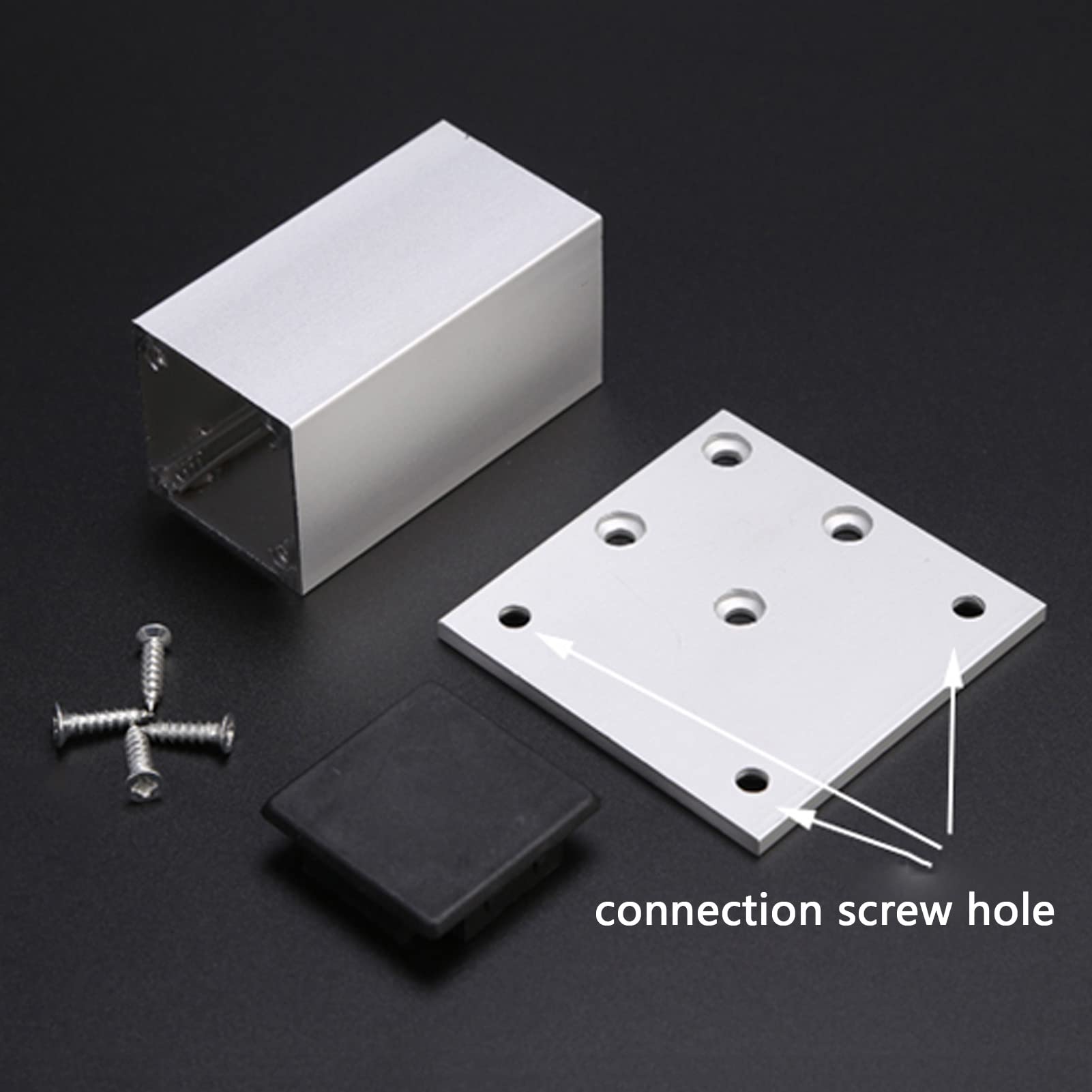 Nowoczesna metalowa konstrukcja kwadratowa ze śrubami do samodzielnej wymiany na różnych meblach(12cm/4.72in)