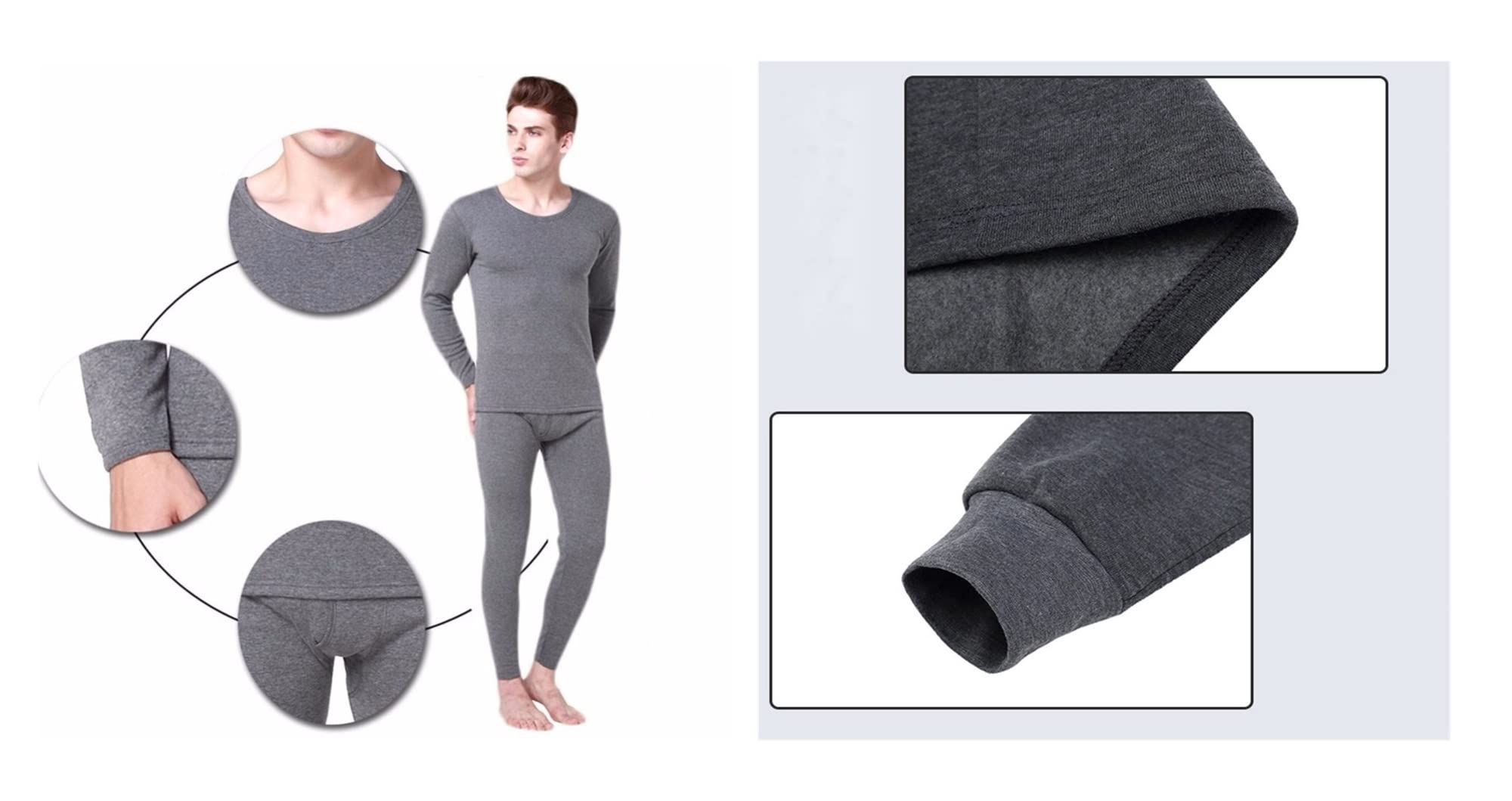 Ropa Interior Térmica para Hombre Long Johns para El Invierno Grueso Thermo Conjuntos De Ropa De Invierno De Los Hombres Mantener Caliente Térmica