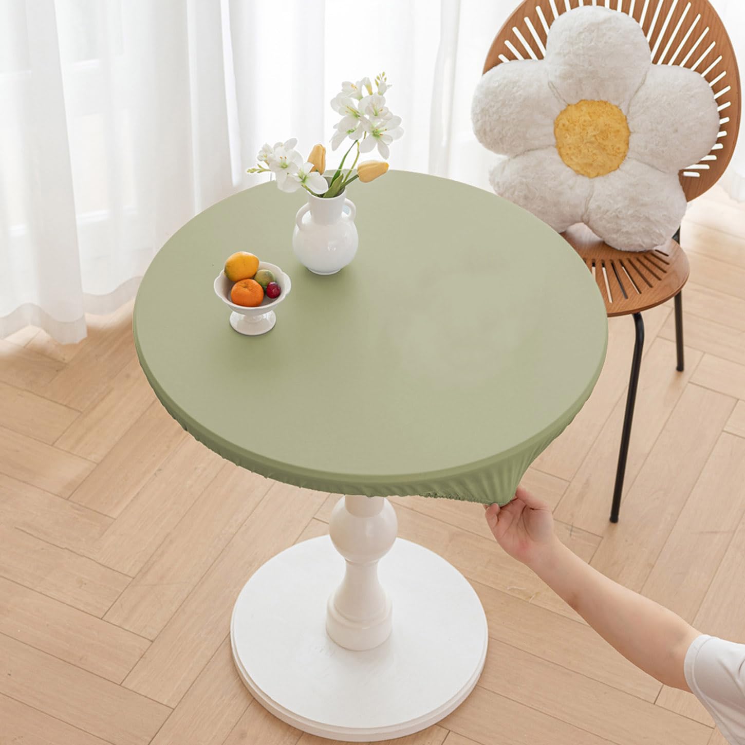 Copritavolo rotondo antivegetativo antiscivolo Verde 60 cm