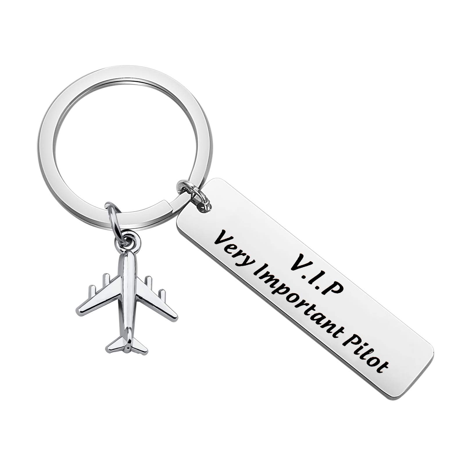 MAOFAEDPilot Gift Pilot Keychain Very Important Pilot Travel Gift Flight Attendant Gift Encouragement Gift Airplane Gift