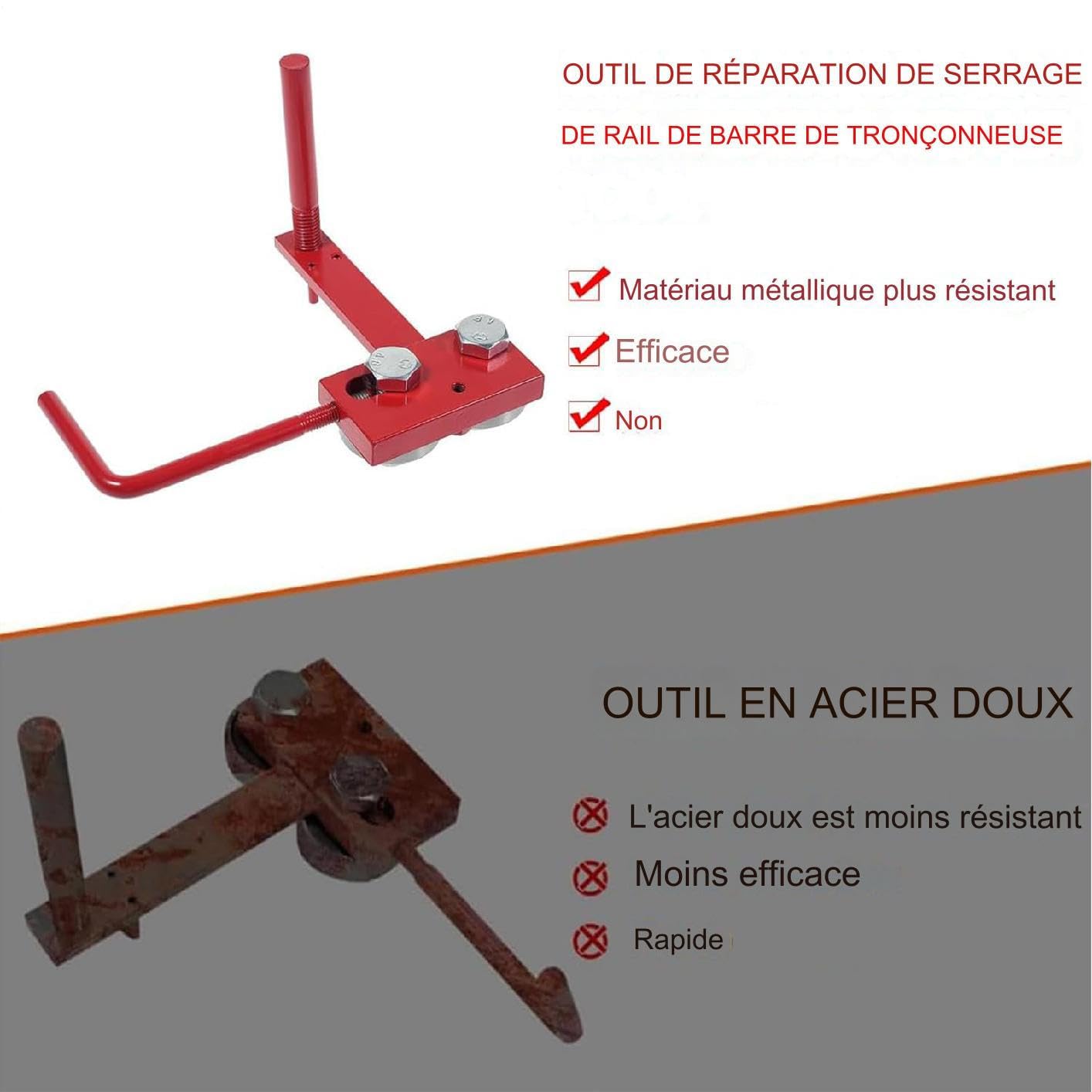 Guide de lime pour tronçonneuse accessoire d'affûtage sécurisé pour outil