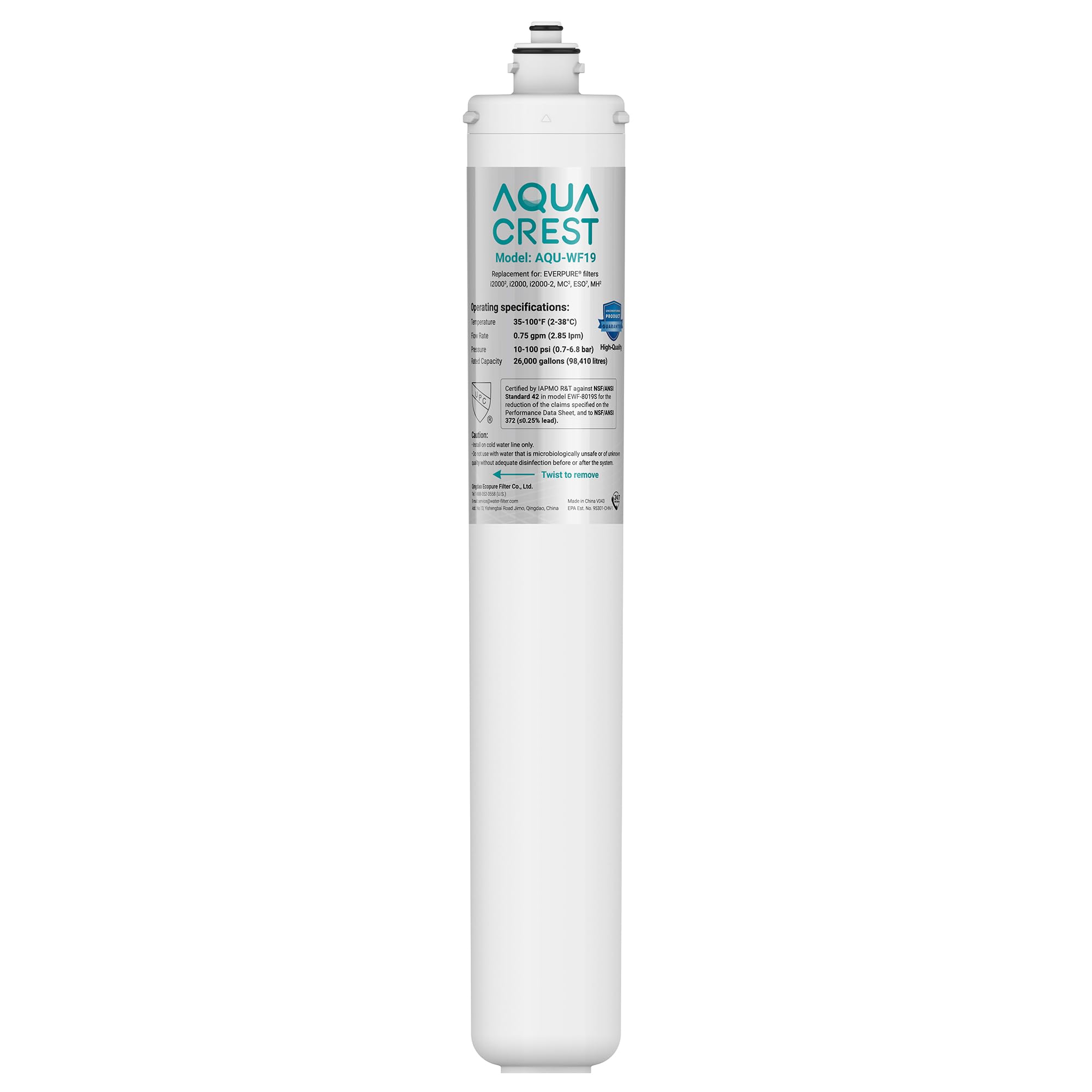 Amazon.com: AQUA CREST I2000 2 Under Sink Water Filter