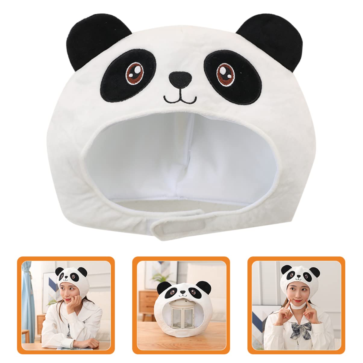 Alasum 2piezas Diadema De Peluche Diseño De Panda y Cosplay Accesorio Para Celebraciones y Fotografía Cabeza Ligera y