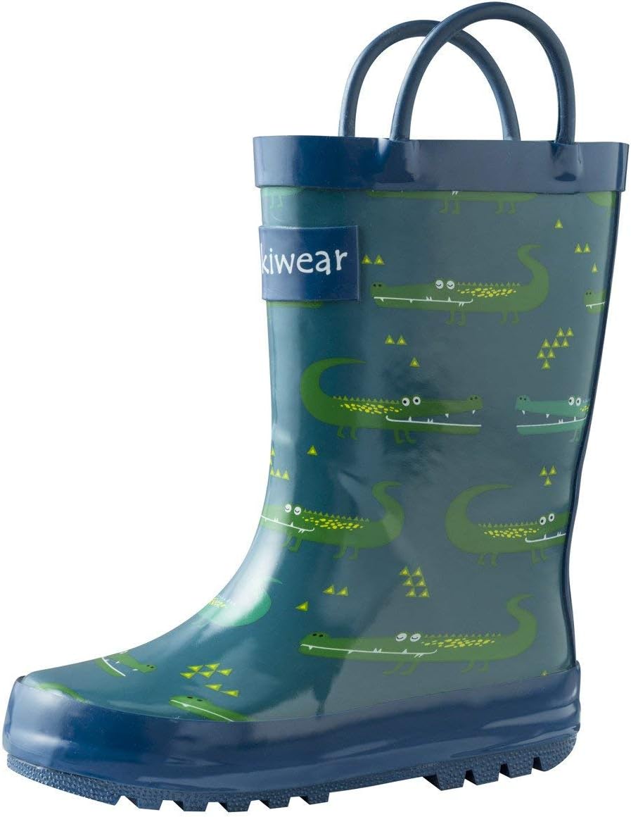 Toddler Rain Boots - Perfect Kids Rain Boots for Any Weather - Durable Rubber Baby Rain Boots Keep Little Feet Dry, Lightweight Waterproof with Easy-on Handle