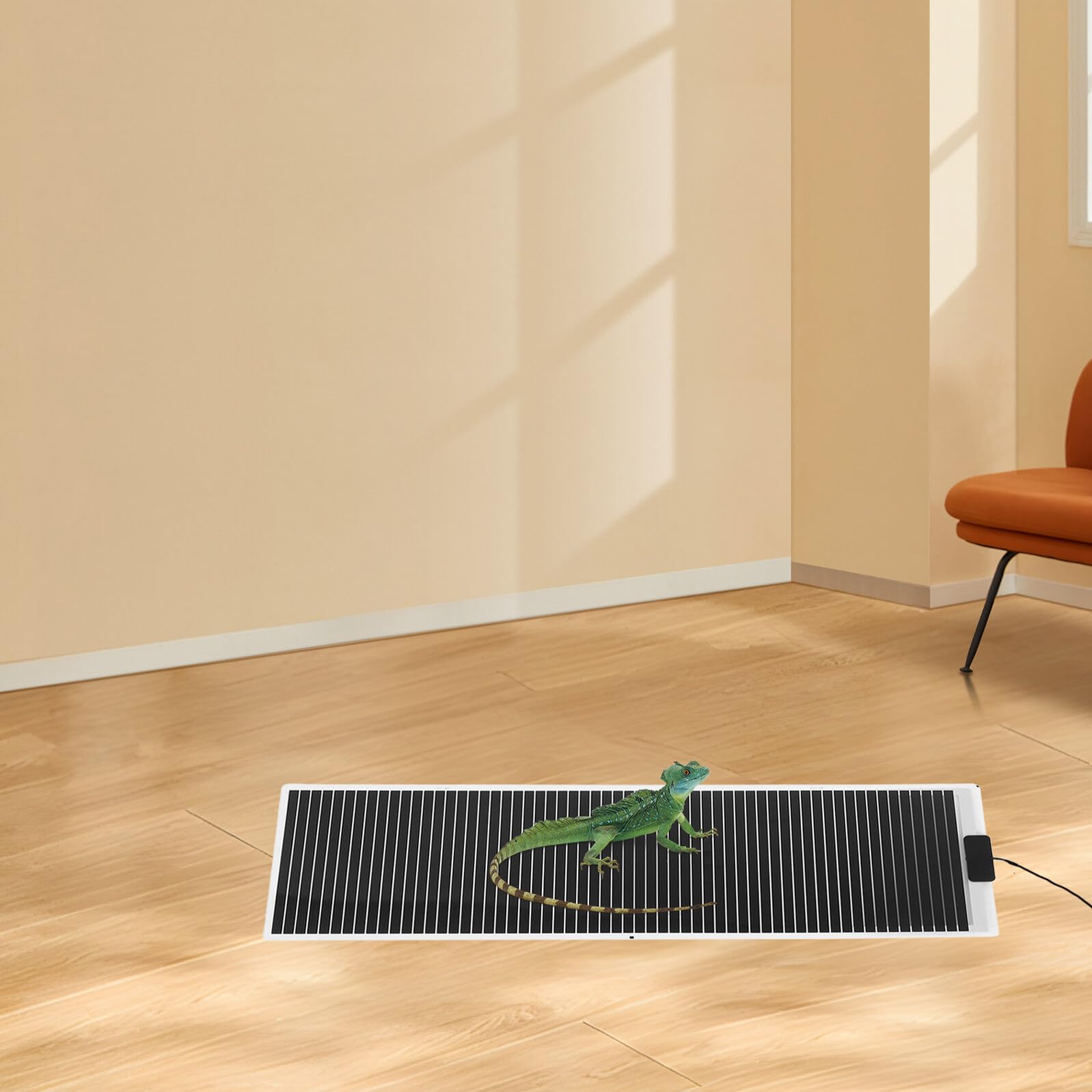 Manta Térmica para Terrarios Reptiles con Control de Temperatura Ajustable 45W Tamaño 28X80 CM Compatible con Recipientes de Vidrio Enchufe Europeo para Tortugas y Serpientes