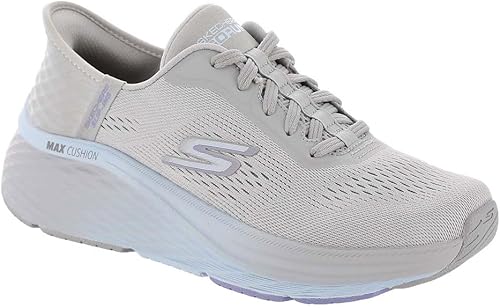 Skechers Women's Max Cushioning Elite 2.0 Solace Hands-Free Slip-Ins Sneaker, Gray/Blue, 5